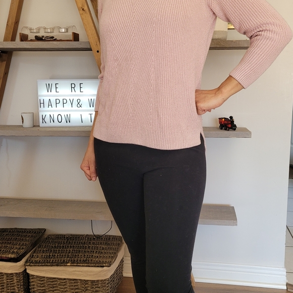 Chaps knit sweater M size pinck colour V neck - Picture 3 of 7